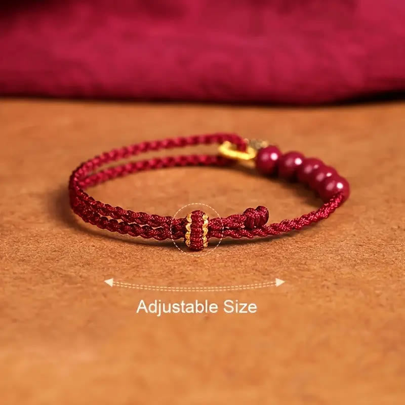 FuAttract Protection Fortune & Blessing Cinnabar Fu Character Pendant Braided Bracelet - image 6