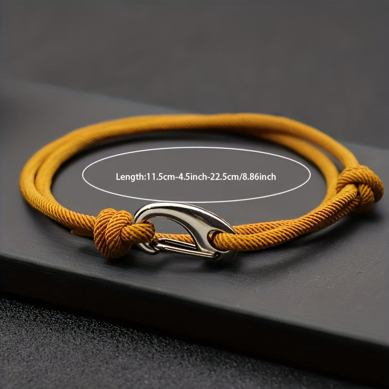 FuAttract Stability Confidence & Connection Stainless Steel Lobster Clasp Double Layer Adjustable Rope Bracelet - image 4