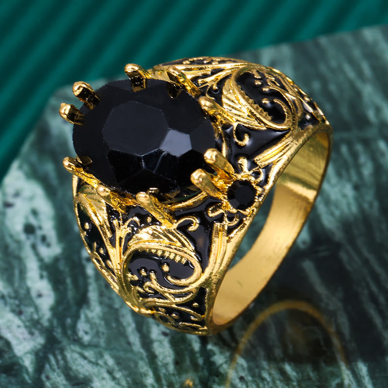 FuAttract Creativity Elegance & Beauty Vintage Rose Flower Inlaid Zircon Ring - image 1