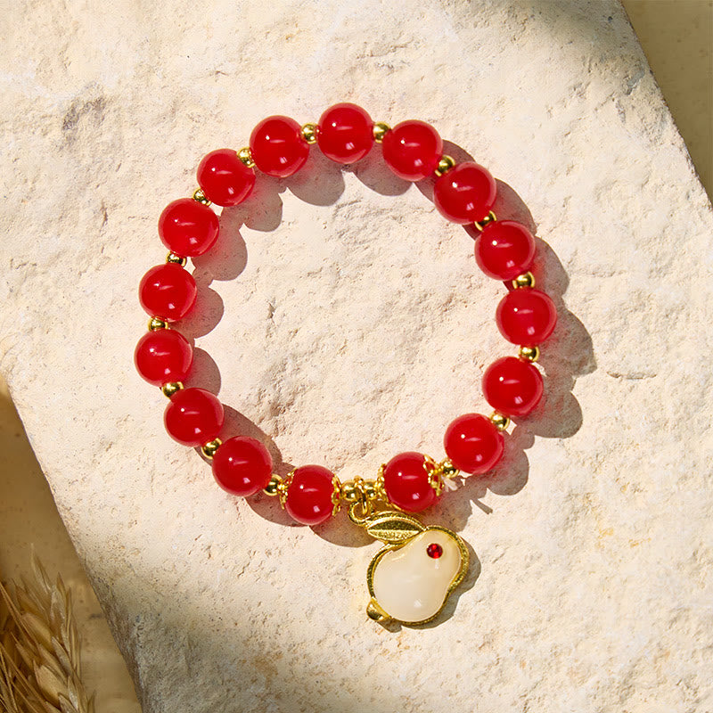 FuAttract Blessing Harmony & Balance Hetian Jade Rabbit Fu Charm Bracelet - White Rabbit 3 - image 15