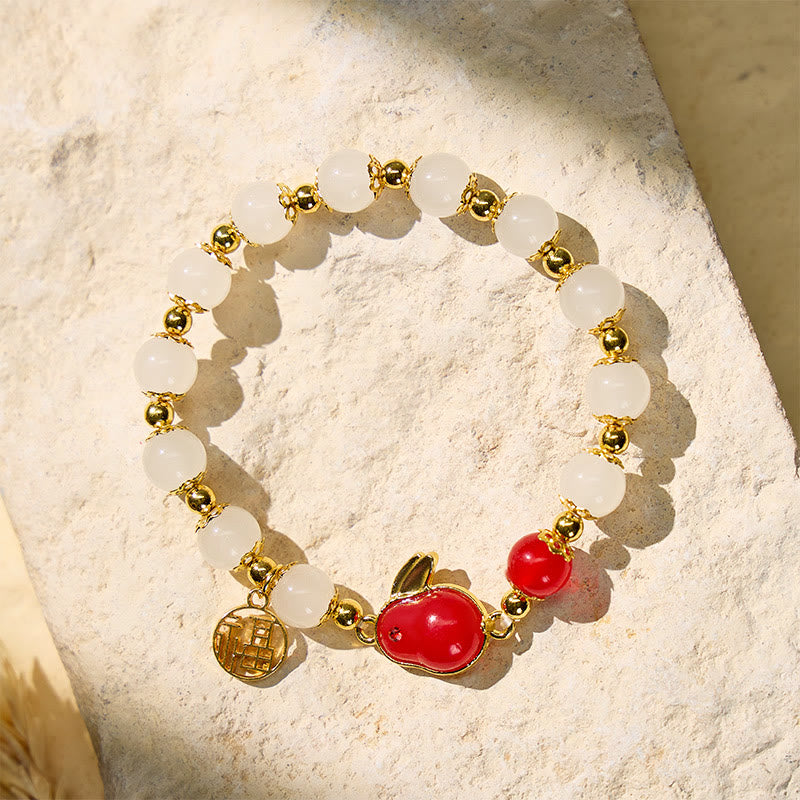 FuAttract Blessing Harmony & Balance Hetian Jade Rabbit Fu Charm Bracelet - Red Rabbit + Fu Plaque 3 - image 10