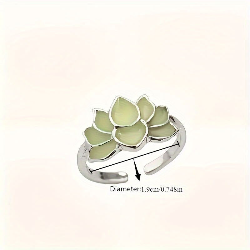 FREE Today: Serenity Purity & Harmony Glow in The Dark Lotus Zinc Alloy Ring - image 8