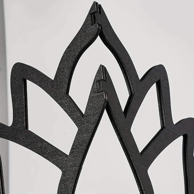 FREE Today: Harmony Peace & Serenity Wood Lotus Hollow Design Wooden Corner Shelf Wall Decor - image 12