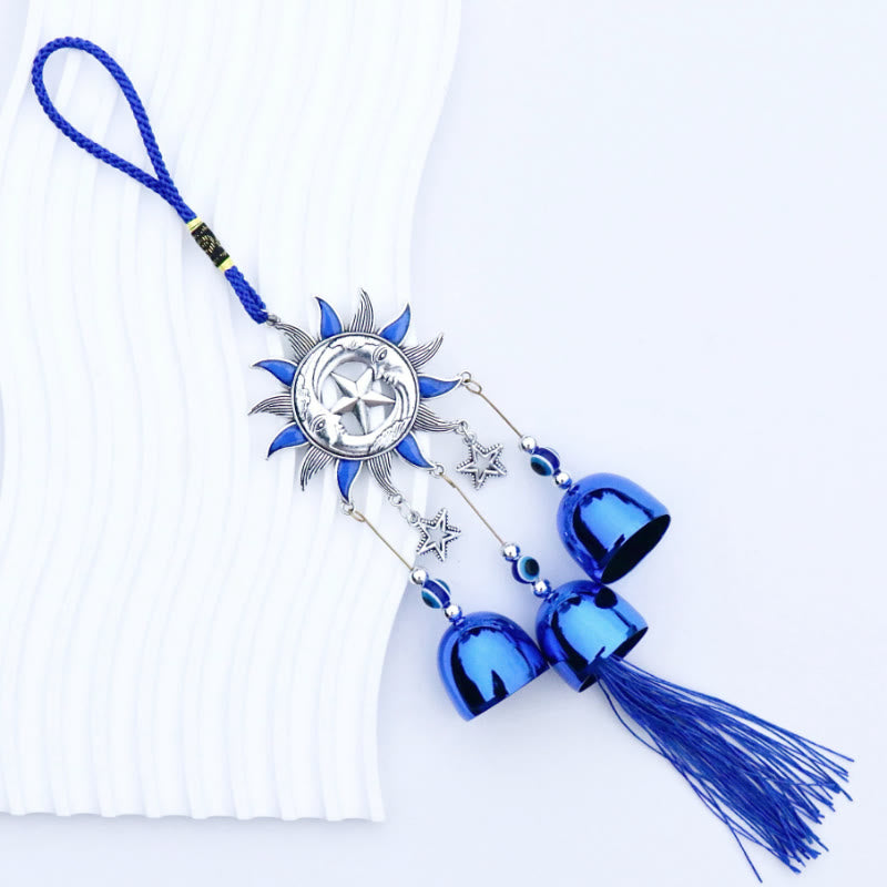 FuAttract Protection Luck & Guardian Vintage Evil Eye Wind Chime Wall Decor - Sun - image 5