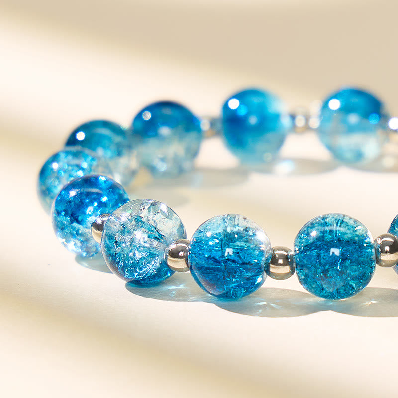 FuAttract Love & Harmony Blue Glaze Beads Butterfly Charm Bracelet - image 5