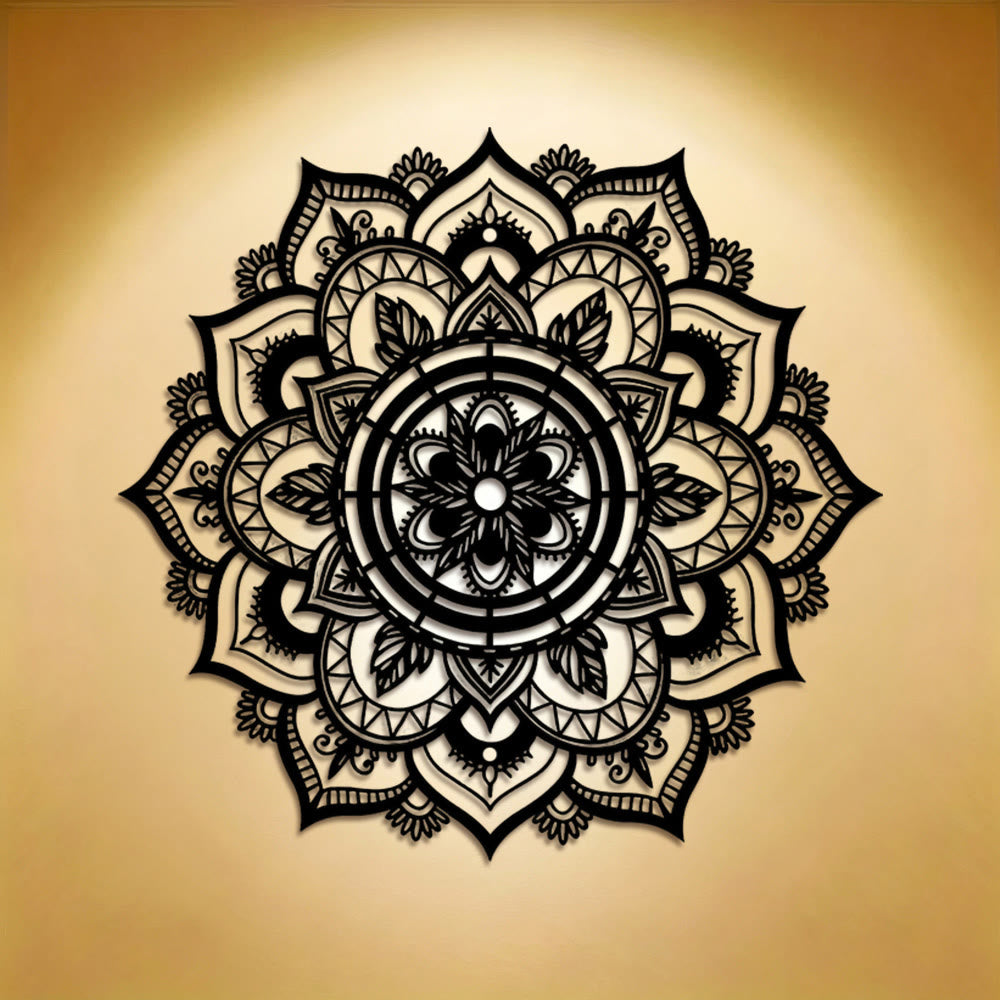 FuAttract Focus Serenity & Alignment Mandala Geometric Symmetry Metal Wall Decor Home Art Decor - image 0