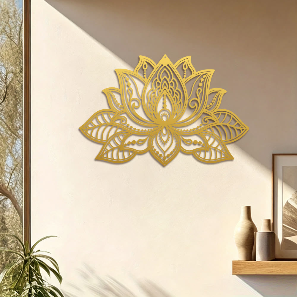 FuAttract Purity Serenity & Elegant Energy Lotus Mandala Metal Wall Decor Home Art Decor - image 17