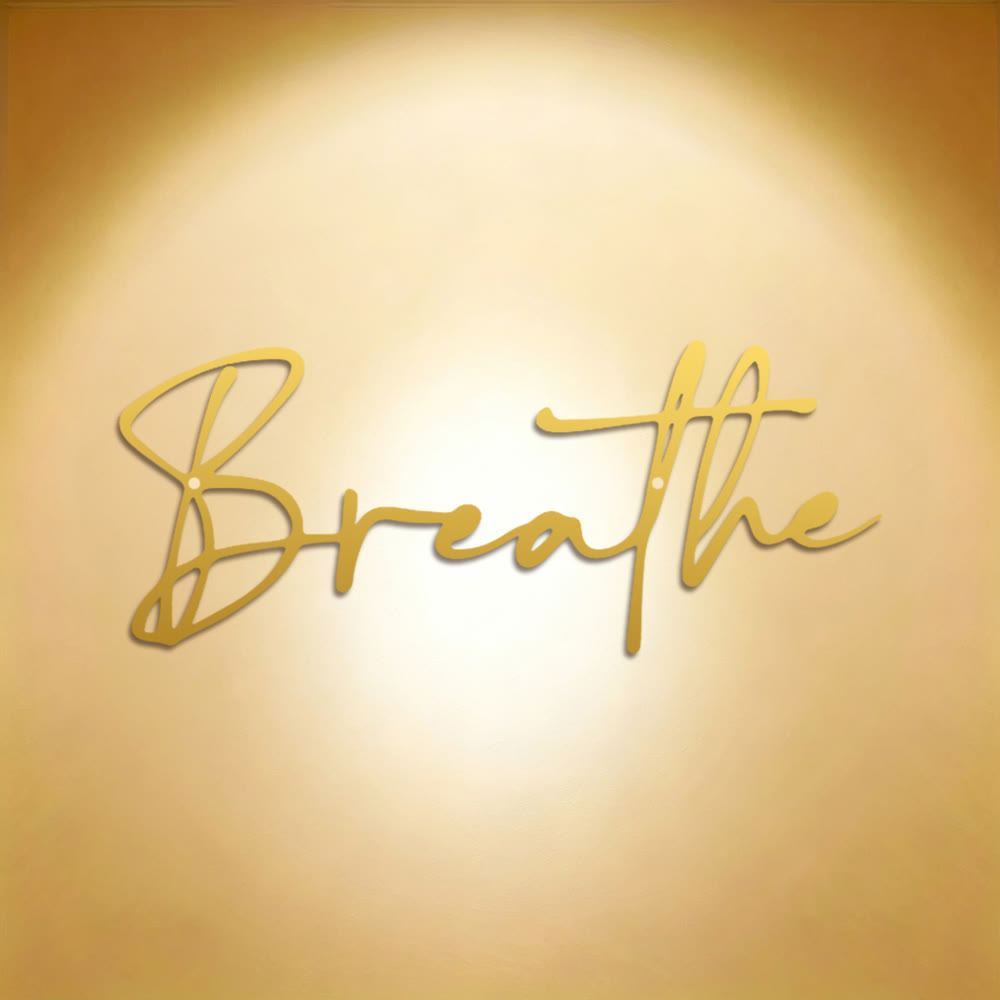 FuAttract Calm Awareness & Clarity Breathe Classic Text Design Metal Wall Decor Home Art Decor - image 11