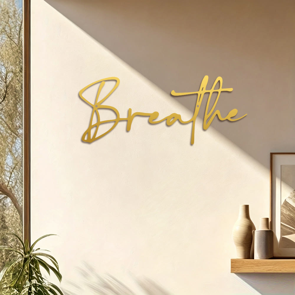FuAttract Calm Awareness & Clarity Breathe Classic Text Design Metal Wall Decor Home Art Decor - image 12