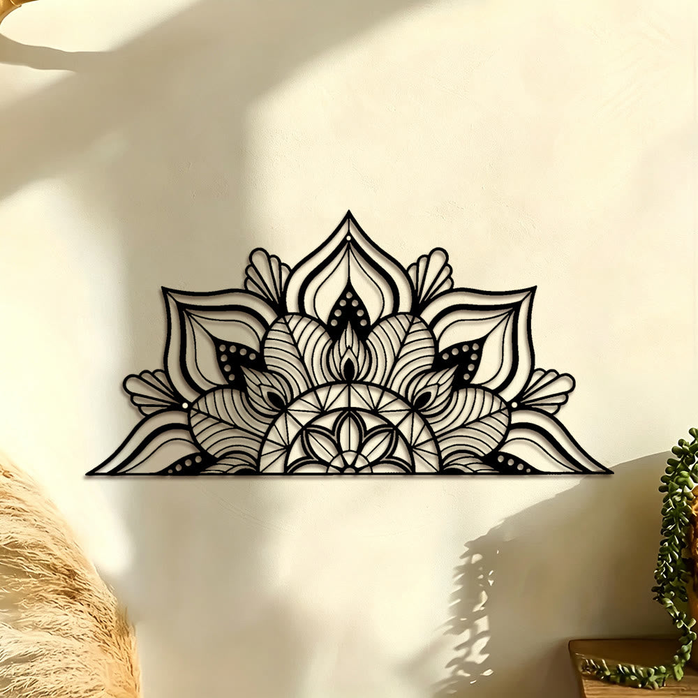 FuAttract Focus Alignment & Creative Half Mandala Design Metal Wall Decor Home Art Decor - image 0