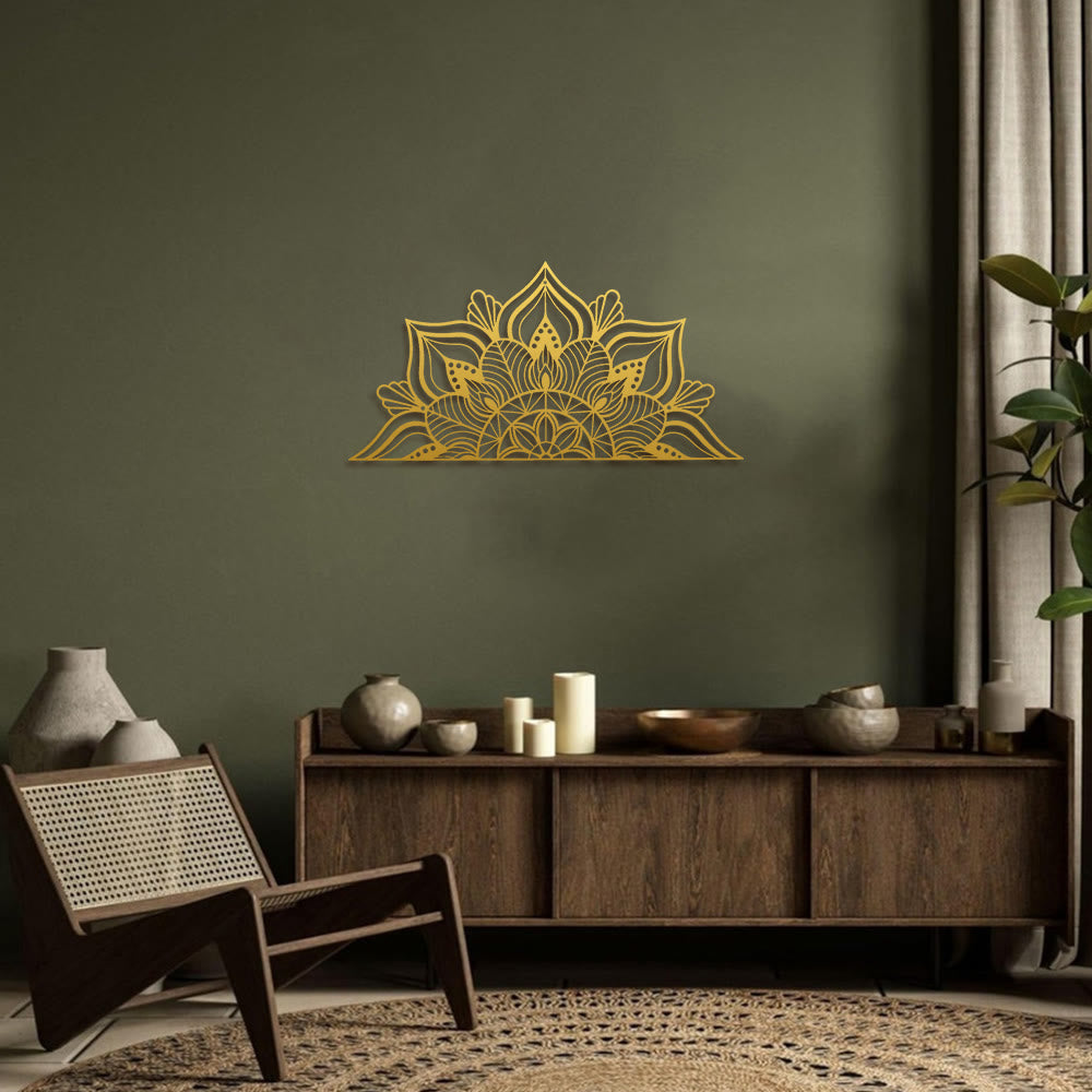FuAttract Focus Alignment & Creative Half Mandala Design Metal Wall Decor Home Art Decor - image 11