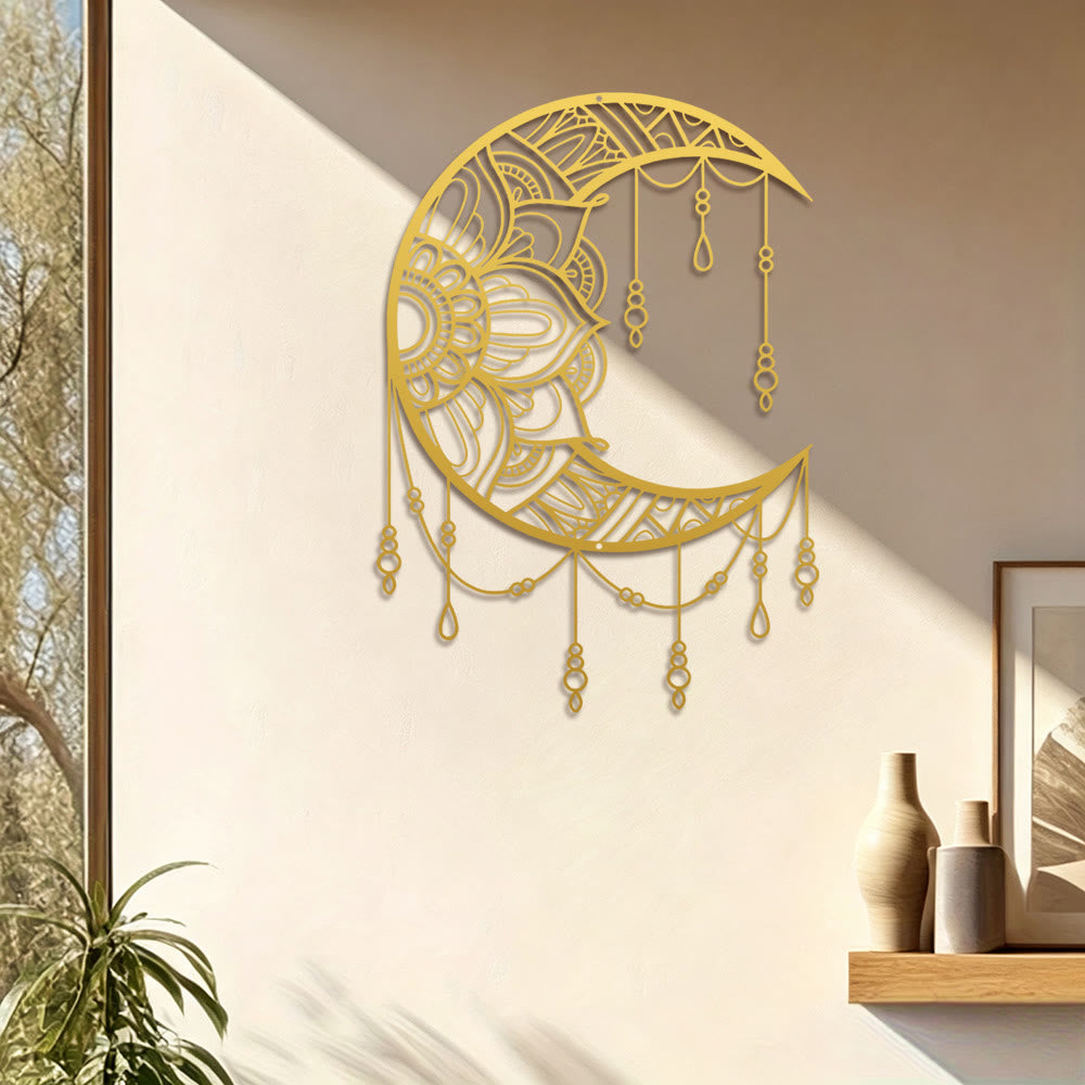 FuAttract Serenity Harmony & Mystic Crescent Moon Mandala Metal Wall Decor Home Art Decor - image 19