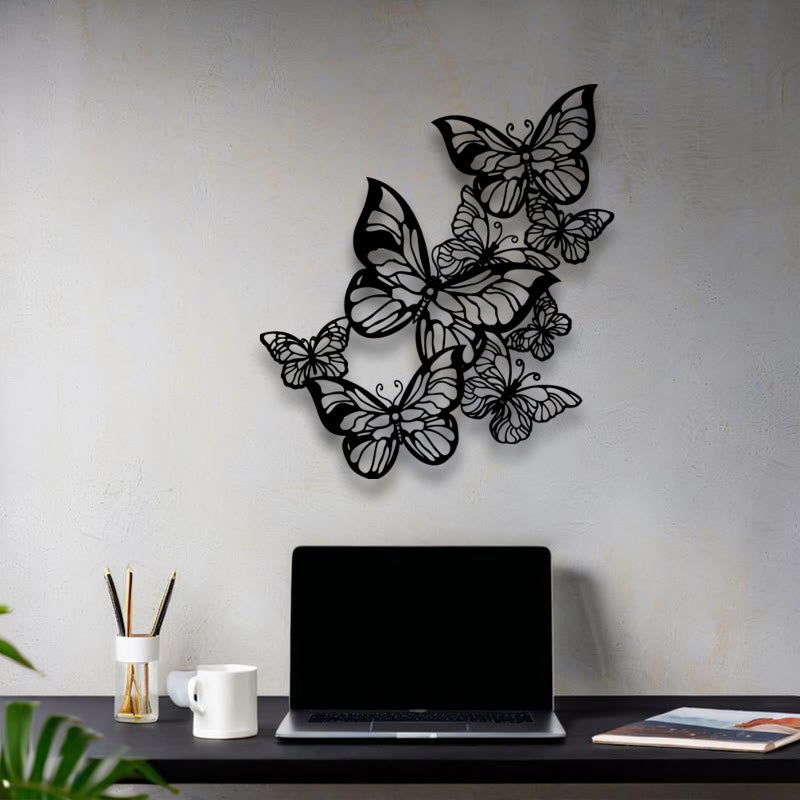 FuAttract Elegance Freedom & Harmonious Butterfly Metal Wall Decor Home Art Decor - image 1