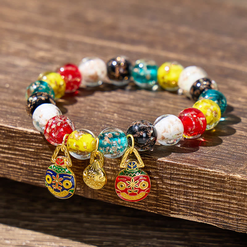 FuAttract Wealth Abundance & Luck Money Beast Charm Multicolor Glazed Beaded Bracelet - image 2