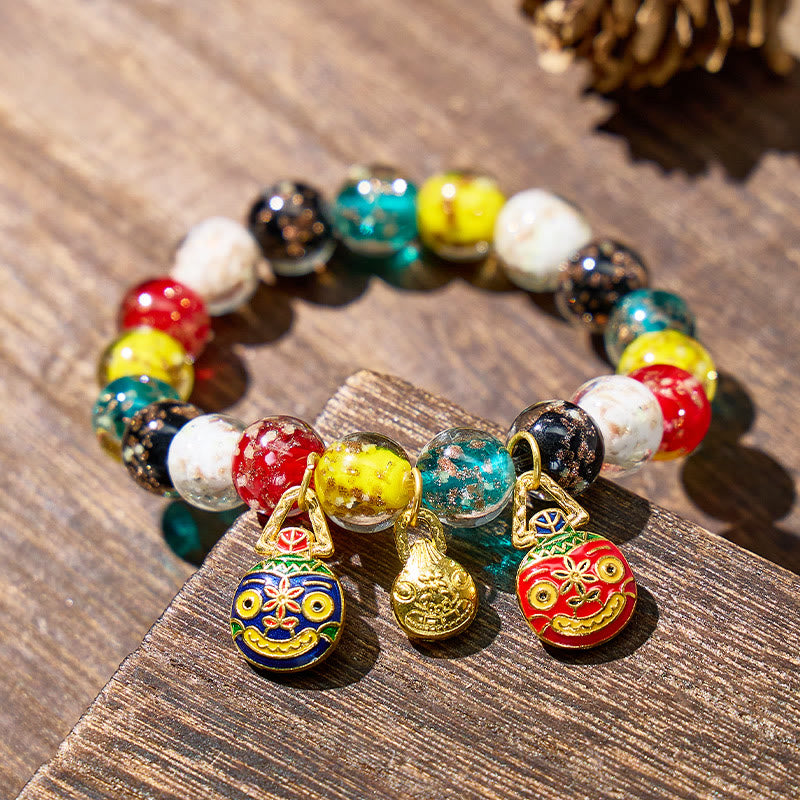 FuAttract Wealth Abundance & Luck Money Beast Charm Multicolor Glazed Beaded Bracelet - image 3