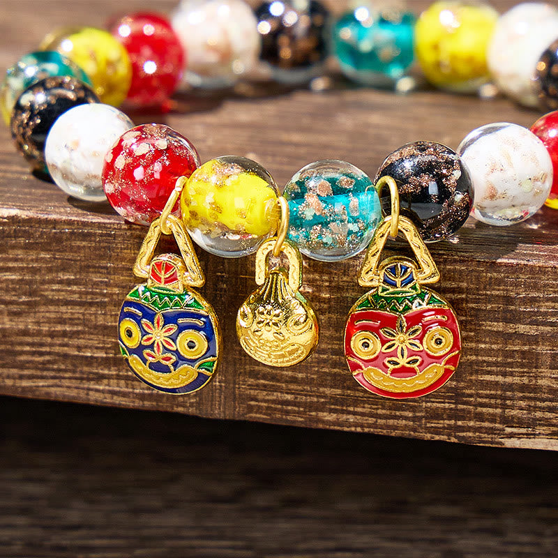 FuAttract Wealth Abundance & Luck Money Beast Charm Multicolor Glazed Beaded Bracelet - image 6