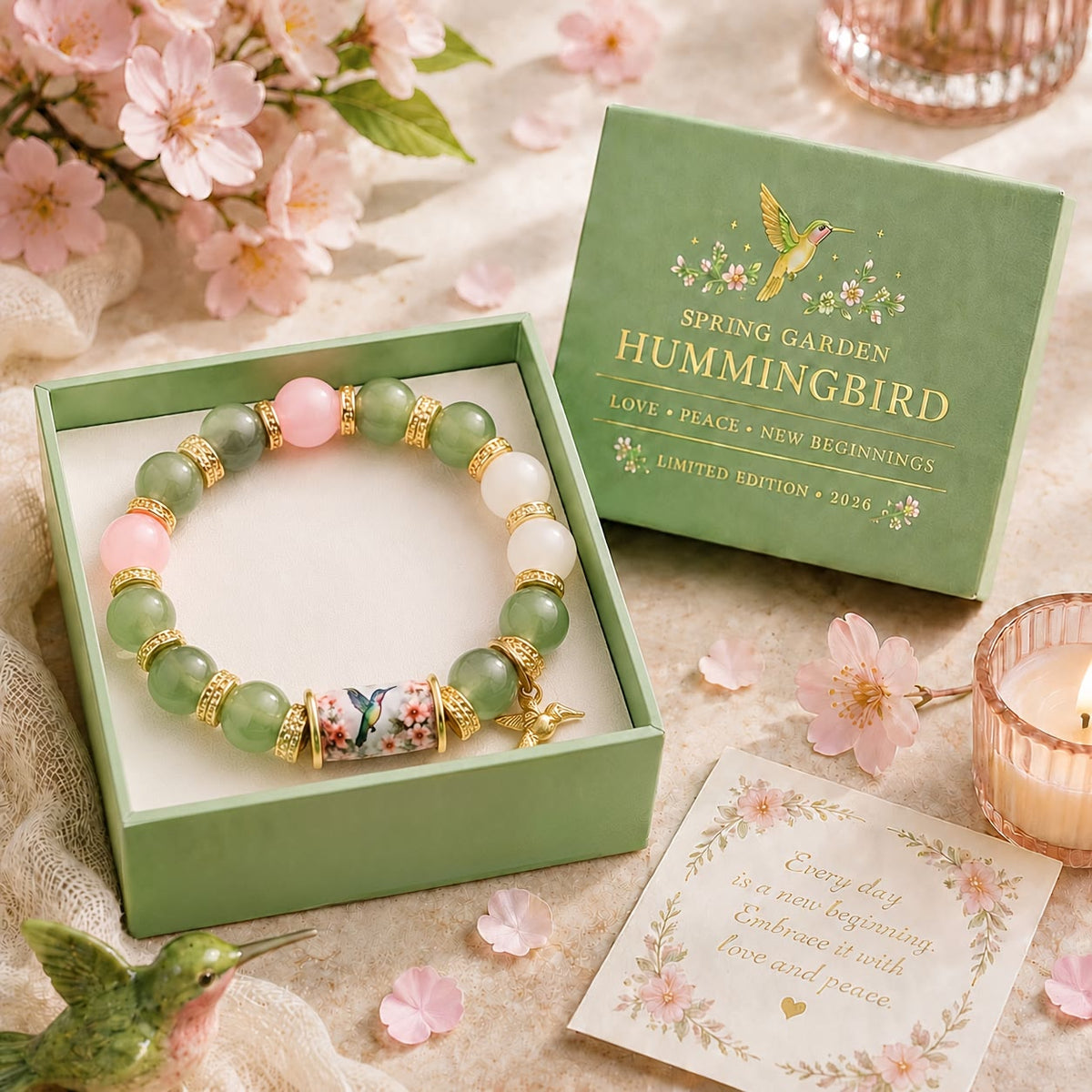FuAttract Abundance Joy & Blooming Energy – Bee Bird Spring Garden Glaze Zinc Alloy Bracelet - image 13