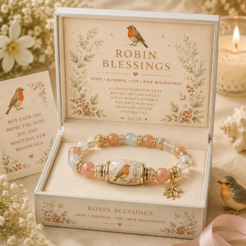 FuAttract Abundance Joy & Blooming Energy – Bee Bird Spring Garden Glaze Zinc Alloy Bracelet - Robin Bracelet - image 8