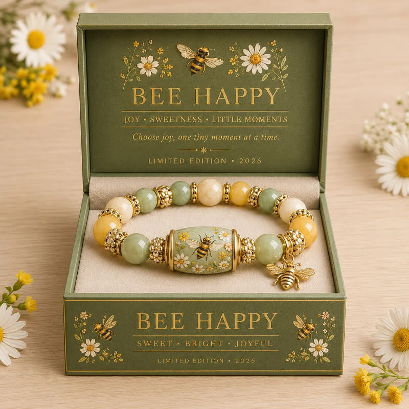 FuAttract Abundance Joy & Blooming Energy – Bee Bird Spring Garden Glaze Zinc Alloy Bracelet - Green Bee - image 5