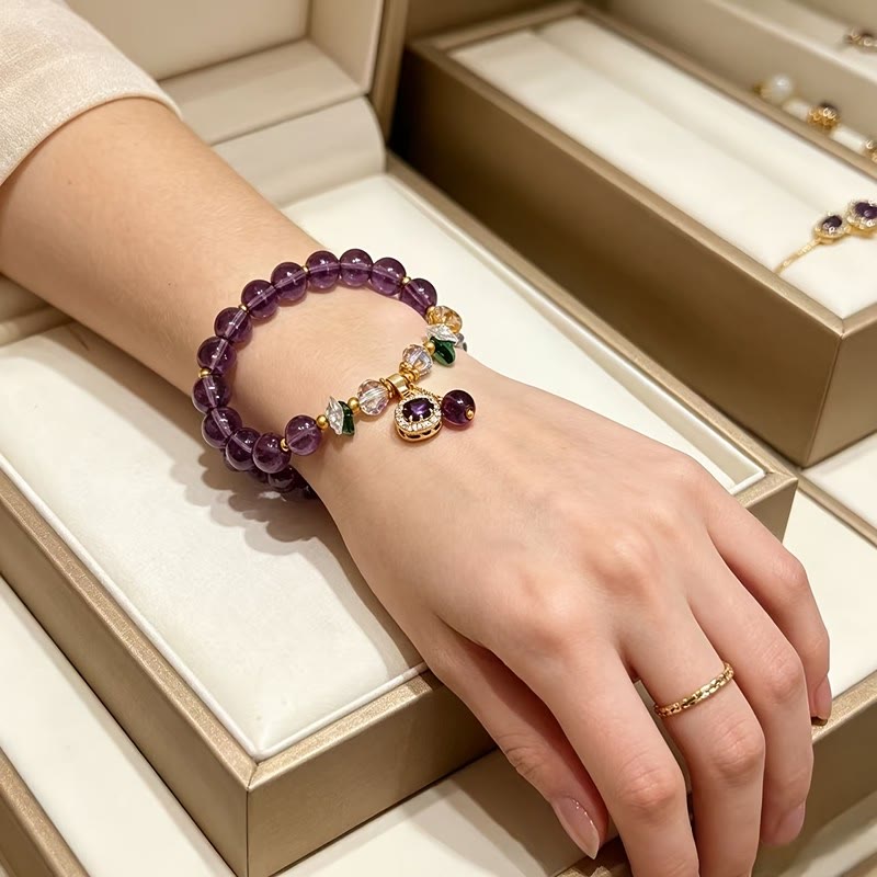 FREE Today: Transformation Grace & Radiant Energy Amethyst Butterfly Sunflower Glazed Glass Bracelet - image 8