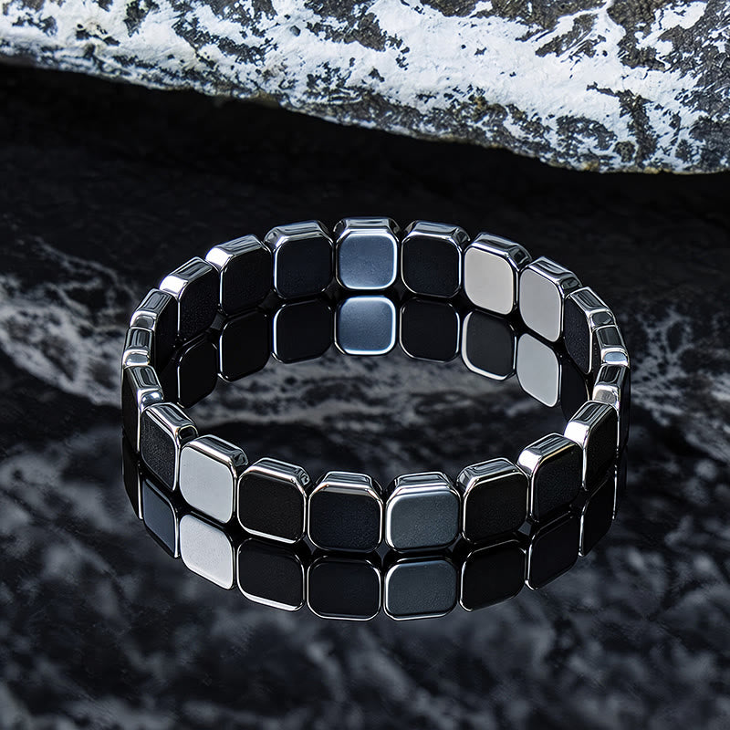 FuAttract Stability Grounding & Confidence Hematite Small S Wave Magnetic Bracelet - Apple Shape - image 7