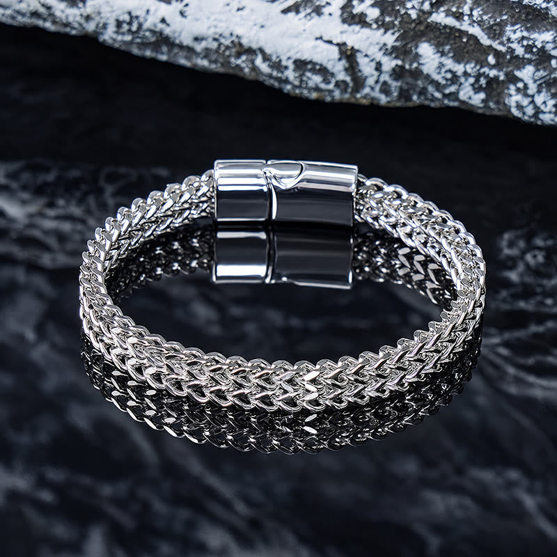 FREE Today: Strength Stability & Connection Woven Square Reversible Stainless Steel Bracelet - image 1