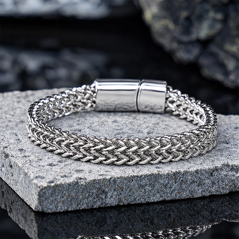 FREE Today: Strength Stability & Connection Woven Square Reversible Stainless Steel Bracelet - image 3
