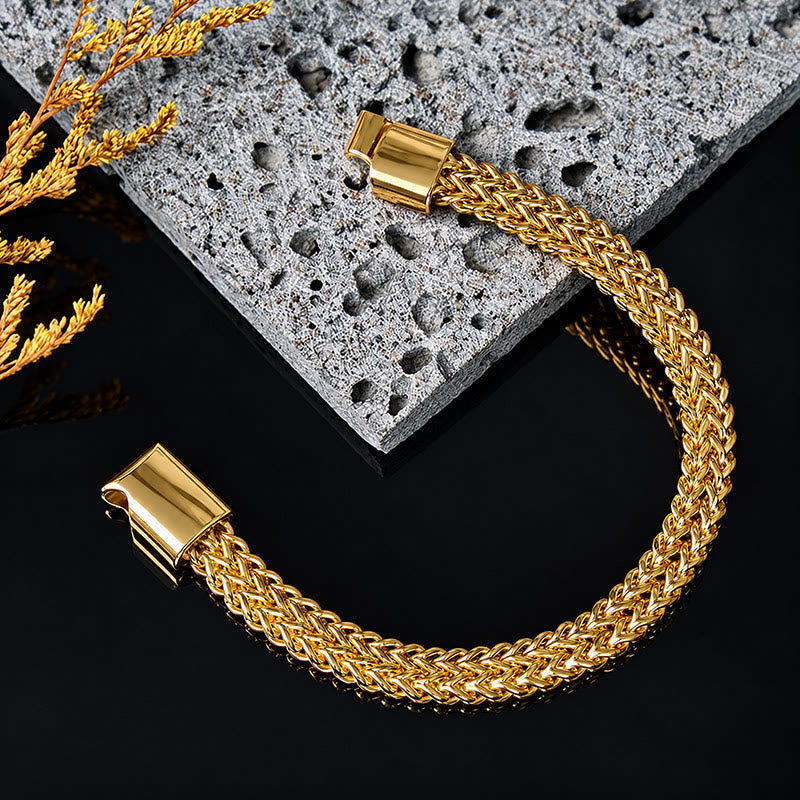 FuAttract Strength Stability & Connection Woven Square Reversible Stainless Steel Bracelet - image 14