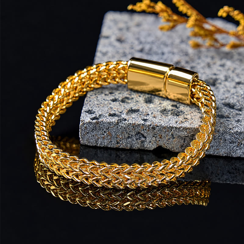 FuAttract Strength Stability & Connection Woven Square Reversible Stainless Steel Bracelet - image 15