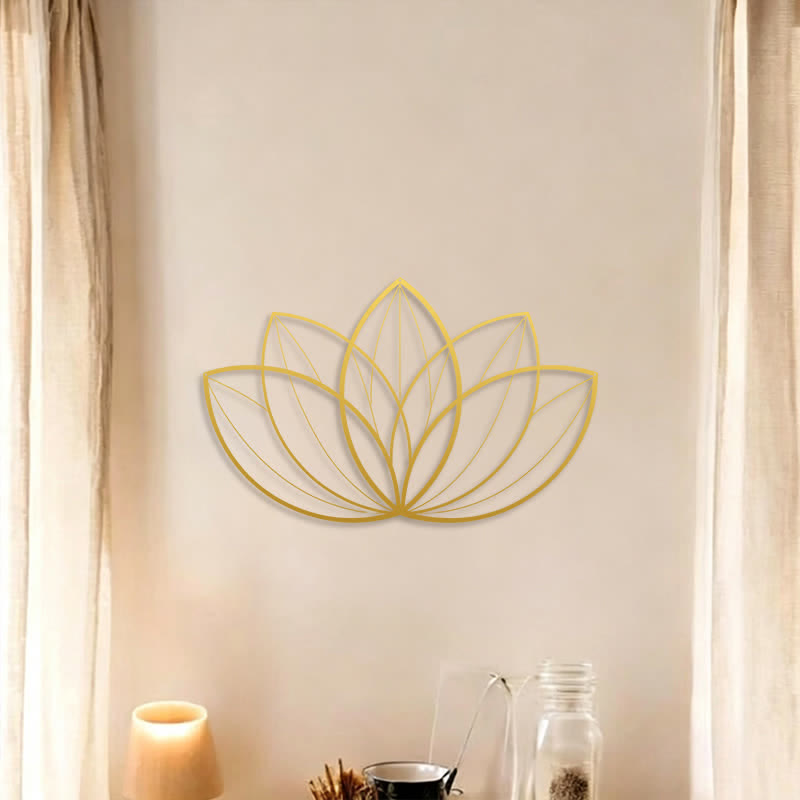 FuAttract Purity Harmony & Serenity Lotus Geometry Yoga Metal Wall Decor Home Art Decor - image 12