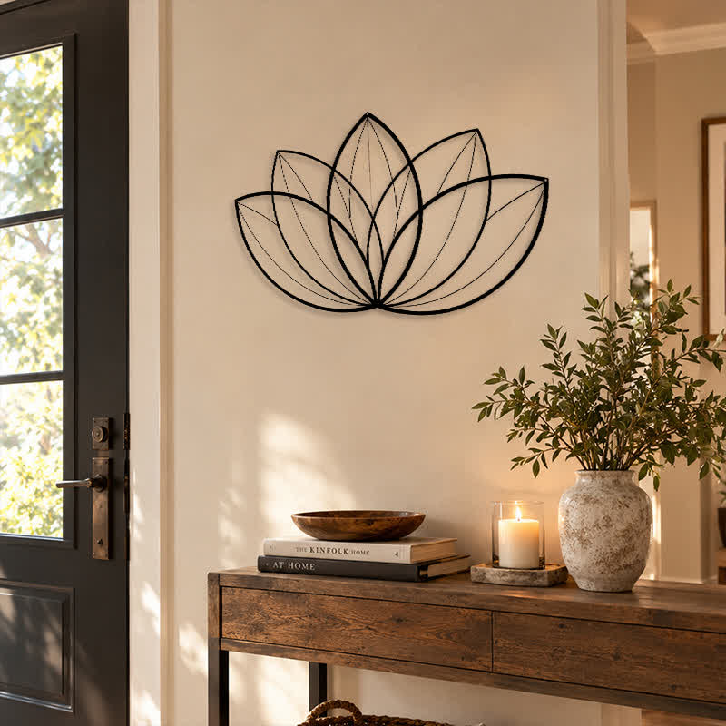 FuAttract Purity Harmony & Serenity Lotus Geometry Yoga Metal Wall Decor Home Art Decor - image 8