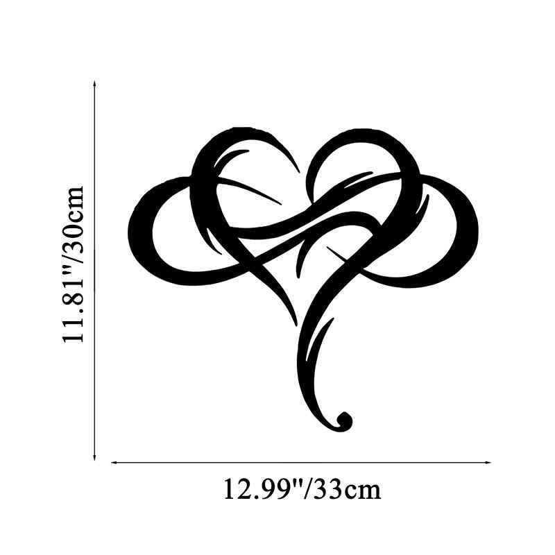 FuAttract Love Eternity & Endless Connection Heart Infinity Metal Wall Decor Home Art Decor - 33 × 30 × 0.1 cm / 12.99 × 11.81 × 0.04 in - image 6