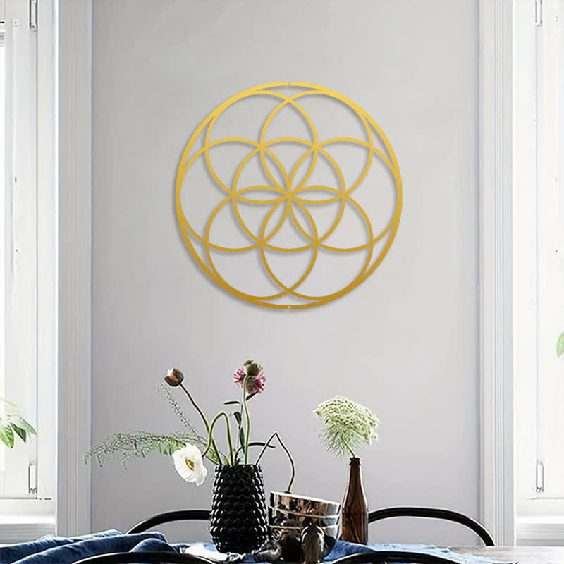 FuAttract Harmony Balance & Sacred Mandala Seed of Life Metal Wall Decor Home Art Decor - image 13