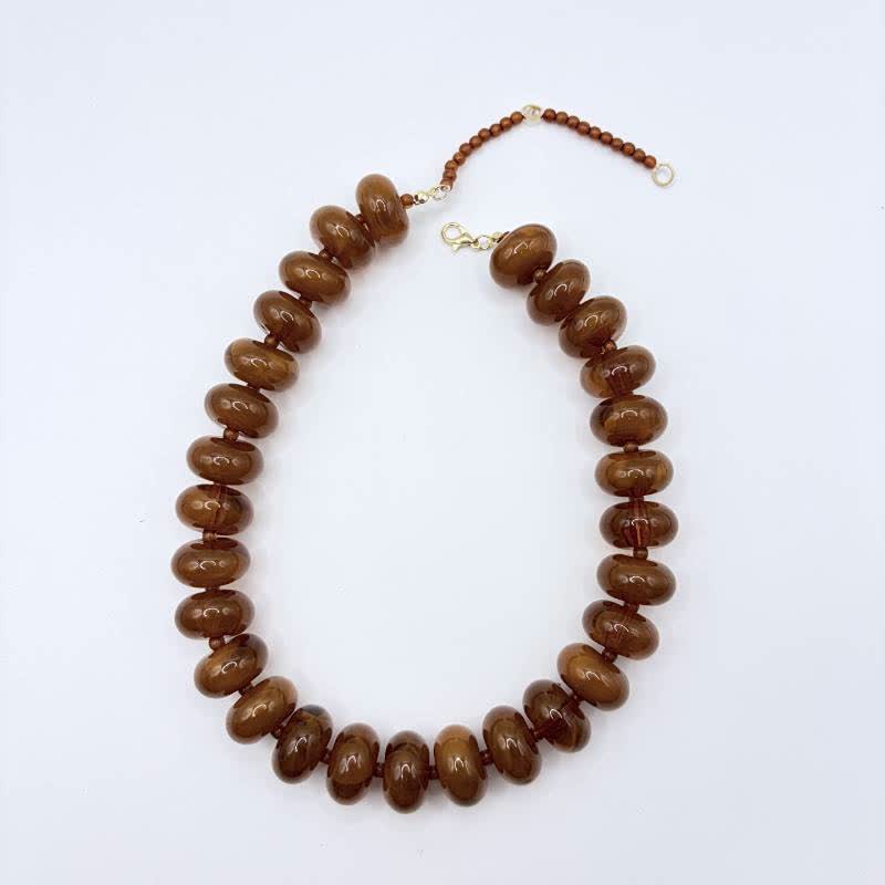 FuAttract Joy Creativity & Confidence Colorful Acrylic Bead Dopamine Fashion Necklace - Coffee - image 19