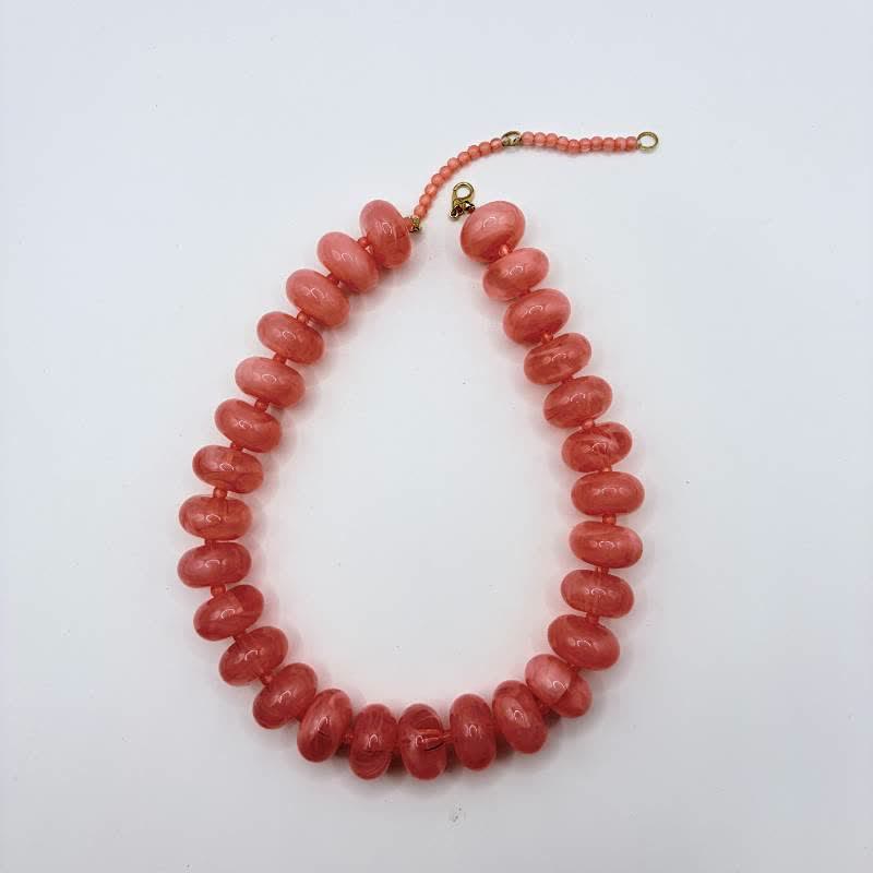 FuAttract Joy Creativity & Confidence Colorful Acrylic Bead Dopamine Fashion Necklace - Watermelon Red - image 9