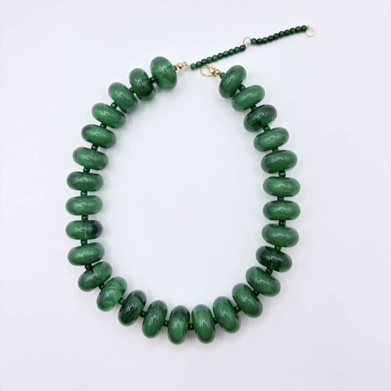 FuAttract Joy Creativity & Confidence Colorful Acrylic Bead Dopamine Fashion Necklace - Dark Green - image 16