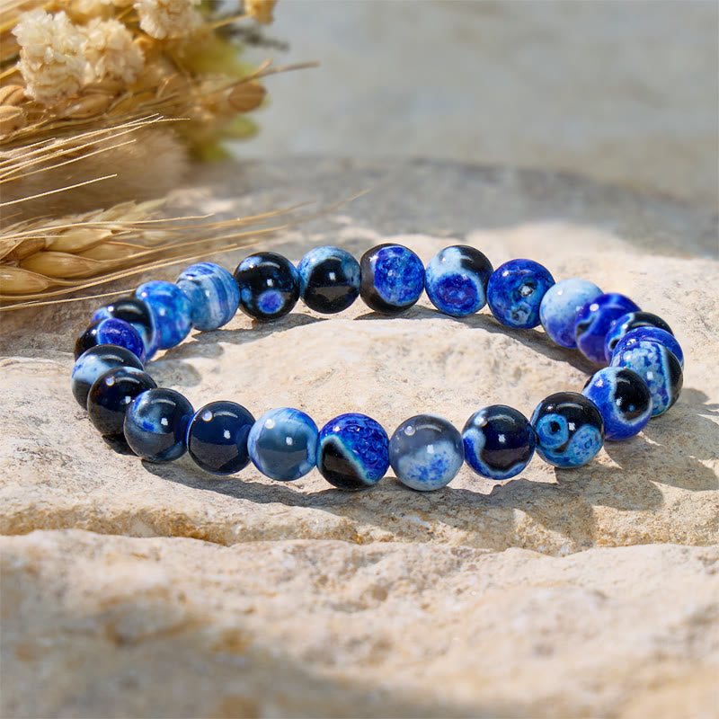 FuAttract Calm Protection & Balance Blue Fire Agate Energy Bracelet - image 4