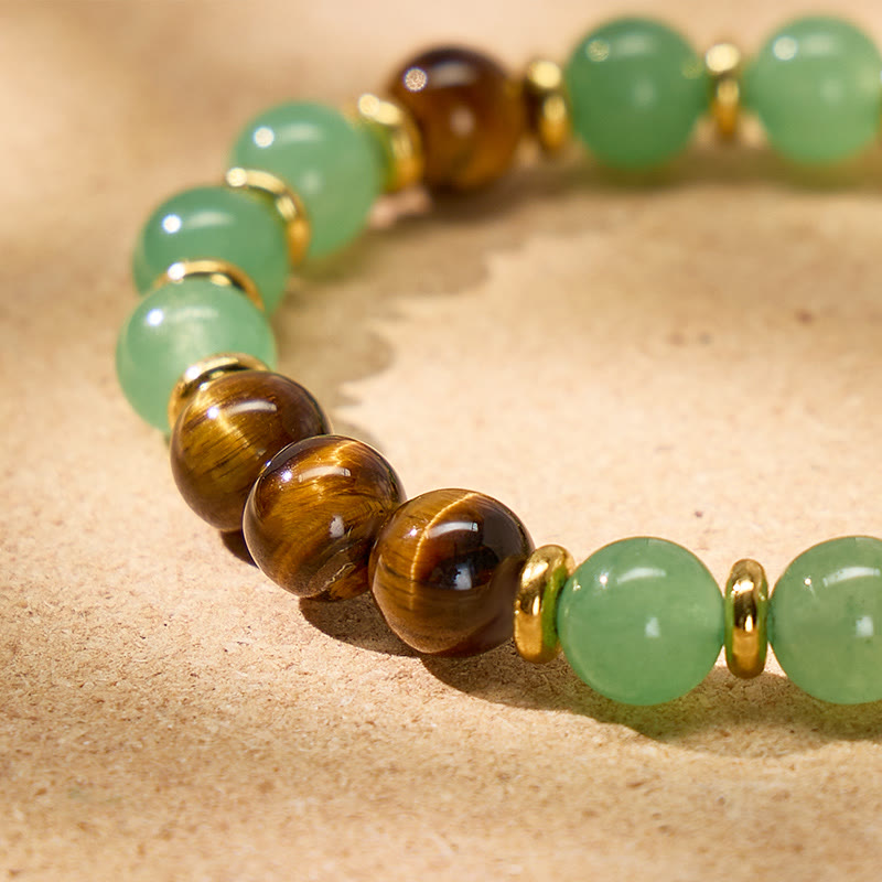 FuAttract Wealth Confidence & Prosperity Tiger Eye Green Aventurine Fortune Bracelet - image 5