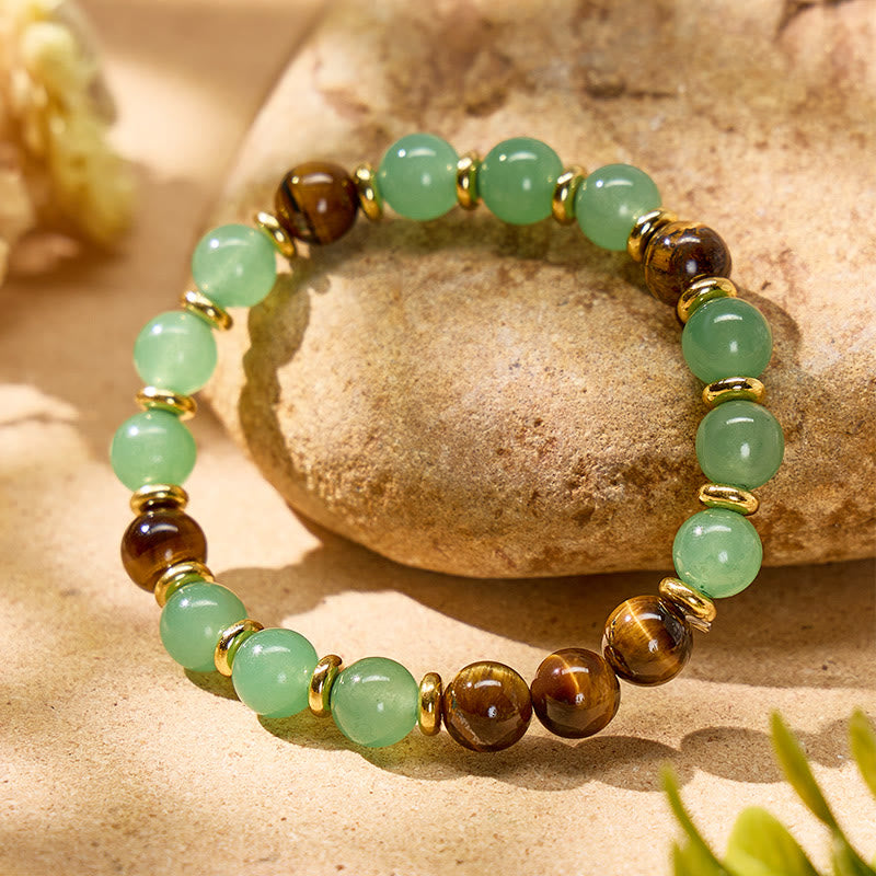 FuAttract Wealth Confidence & Prosperity Tiger Eye Green Aventurine Fortune Bracelet - image 1