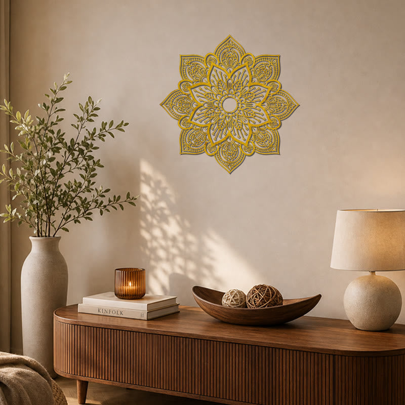 FuAttract Serenity Balance & Spiritual Harmony Mandala Flower Metal Wall Home Art Decor - image 9