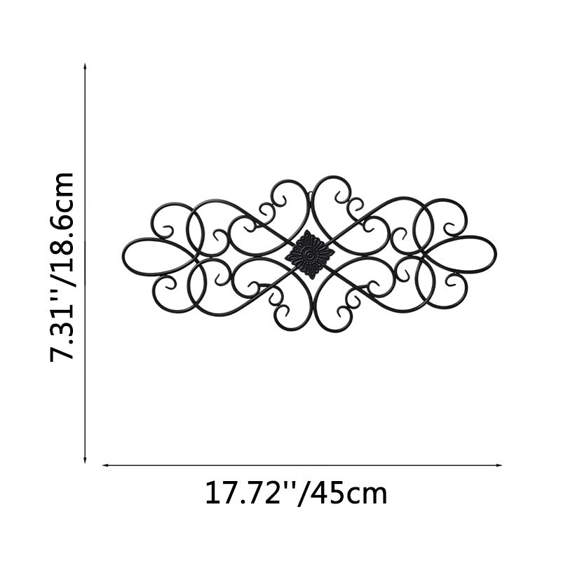 FuAttract Elegance Harmony & Timeless Beauty Scrollwork Metal Wall Decor Home Art Decor - Black - 17.72"x7.31"x0.04"in/45x18.6x0.1cm - image 7