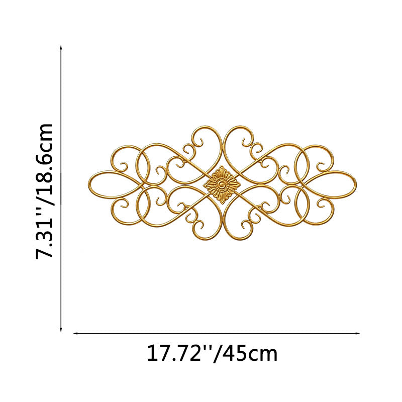 FuAttract Elegance Harmony & Timeless Beauty Scrollwork Metal Wall Decor Home Art Decor - Gold - 17.72"x7.31"x0.04"in/45x18.6x0.1cm - image 18