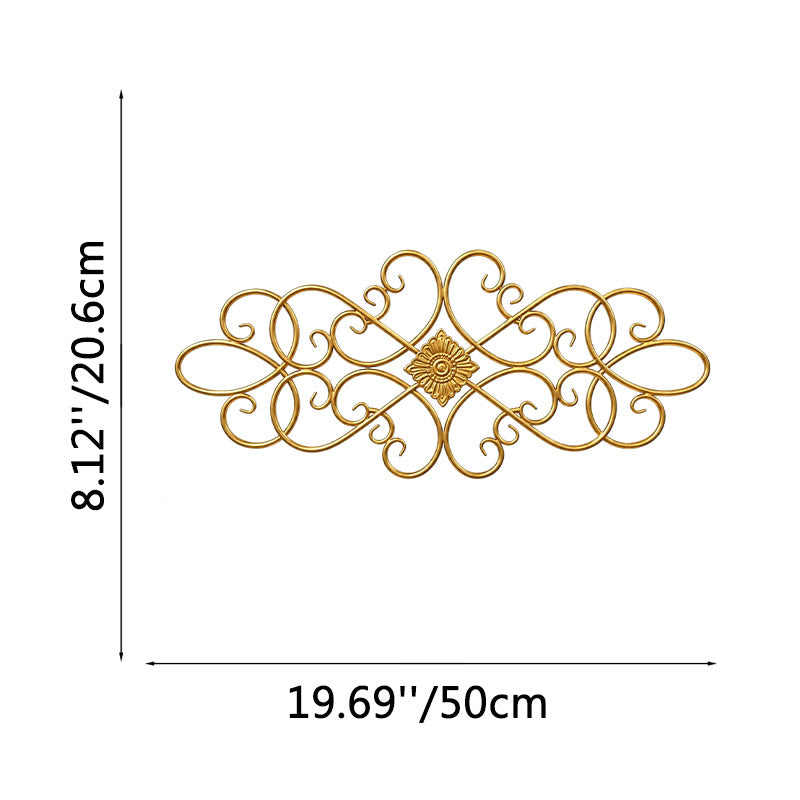 FuAttract Elegance Harmony & Timeless Beauty Scrollwork Metal Wall Decor Home Art Decor - Gold - 19.69"x8.12"x0.04"in/50x20.6x0.1cm - image 19