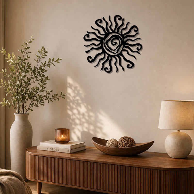 FuAttract Energy Vitality & Positivity Sun Spiral Metal Wall Decor Home Art Decor - image 0