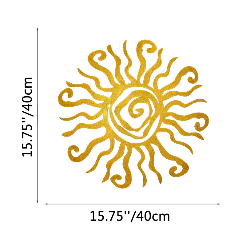 FuAttract Energy Vitality & Positivity Sun Spiral Metal Wall Decor Home Art Decor - Gold - 15.75"x15.75"x0.04"in/40x40x0.1cm - image 15