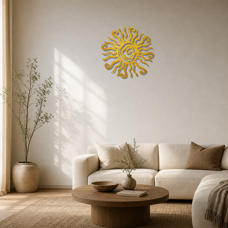 FuAttract Energy Vitality & Positivity Sun Spiral Metal Wall Decor Home Art Decor - image 18