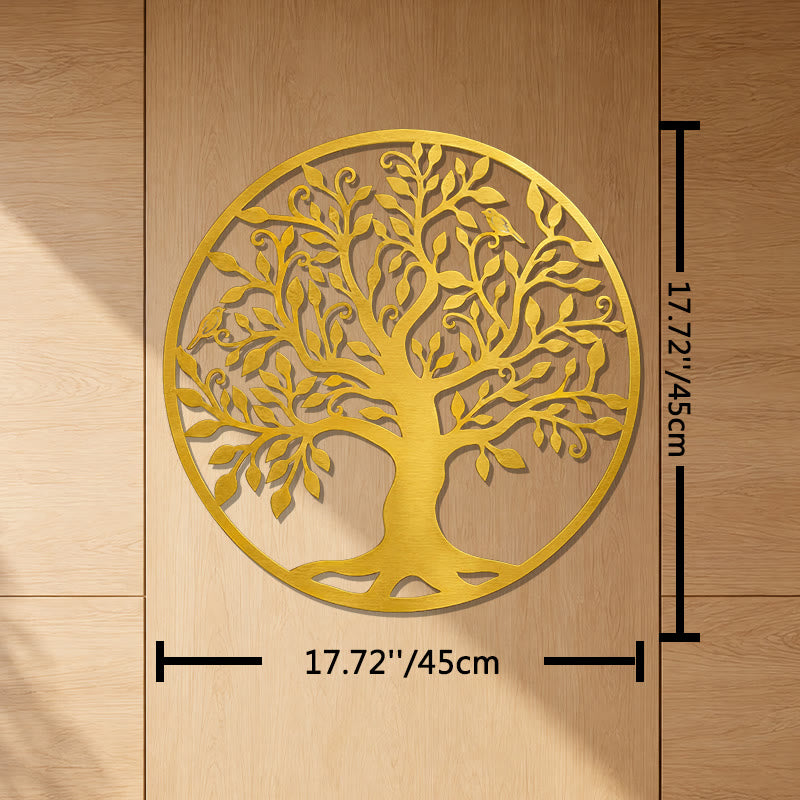 FuAttract Growth Strength & Connection Tree of Life Metal Wall Decor Home Art Decor - Gold - 17.72x17.72x0.04in/45x45x0.1cm - image 21