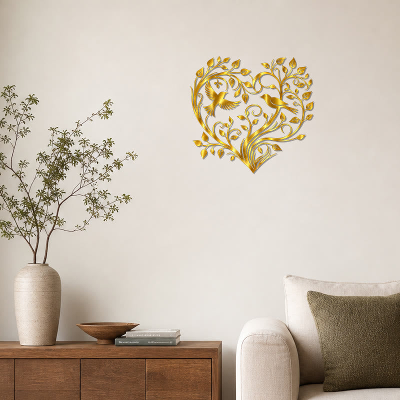 FuAttract Love Harmony & Growth Heart Shaped Tree Birds Metal Wall Decor Home Art Decor - image 17