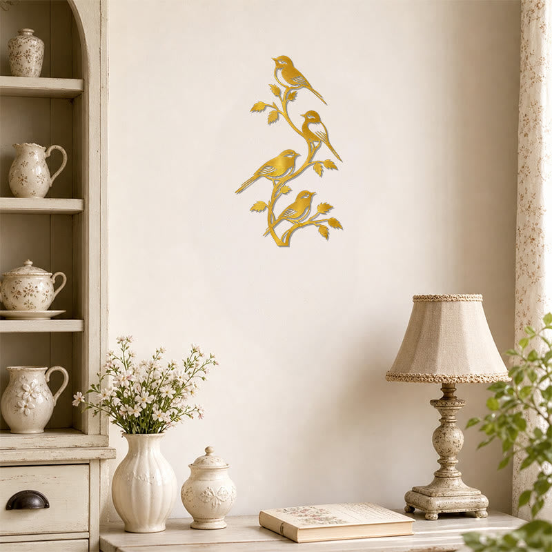 FuAttract Freedom Connection & Growth Four Birds on Branch Metal Wall Decor Home Art Decor - image 20