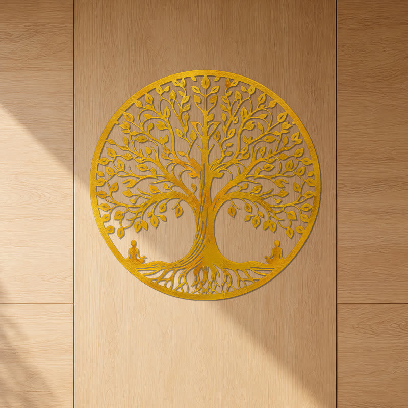 FuAttract Growth Wisdom & Inner Harmony Tree of Life Meditation Buddha Metal Wall Decor Home Art Decor - image 11